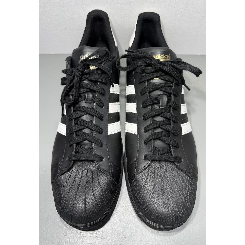 Adidas Superstar Shoes Mens Size 20 Black White Leather Shell Toe B27140 Classic
